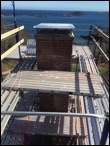 Wellfleet MA Chimney masonry repair and scaffolding